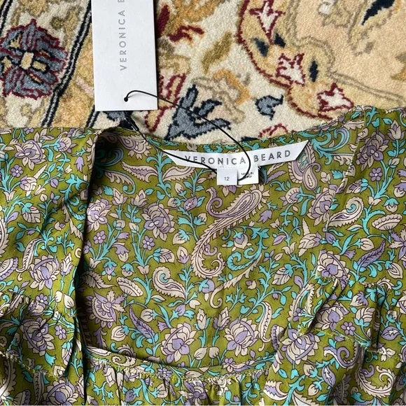 Veronica Beard NWT Dress GREEN AND PINK - Picture 8 of 10